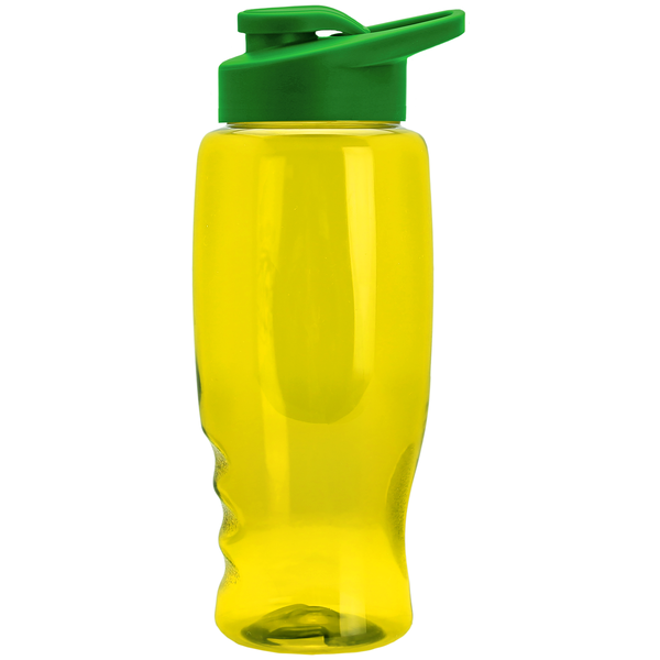 Transparent Grip Poly-Pure Sport Bottle, 27oz. - Drink Thru Lid