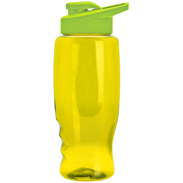 Transparent Grip Poly-Pure Sport Bottle, 27oz. - Drink Thru Lid