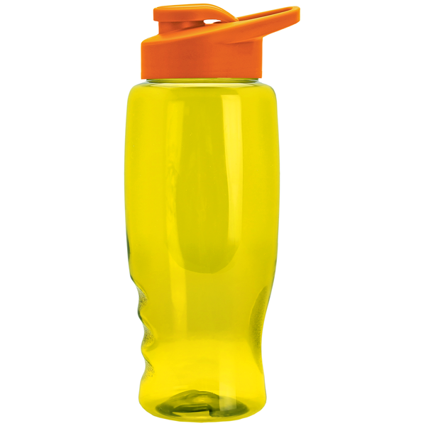 Transparent Grip Poly-Pure Sport Bottle, 27oz. - Drink Thru Lid