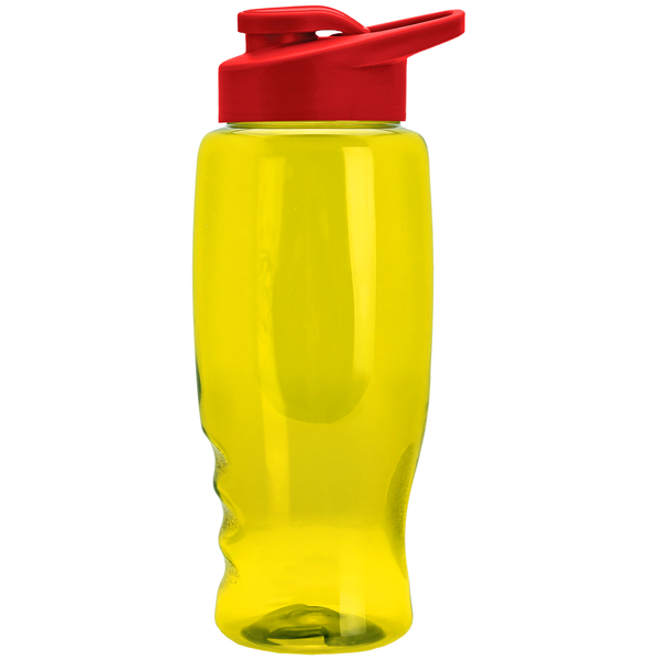 Transparent Grip Poly-Pure Sport Bottle, 27oz. - Drink Thru Lid