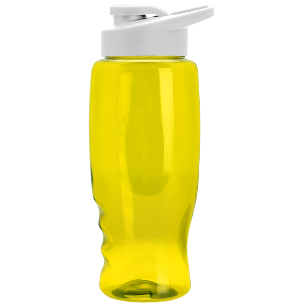 Transparent Grip Poly-Pure Sport Bottle, 27oz. - Drink Thru Lid
