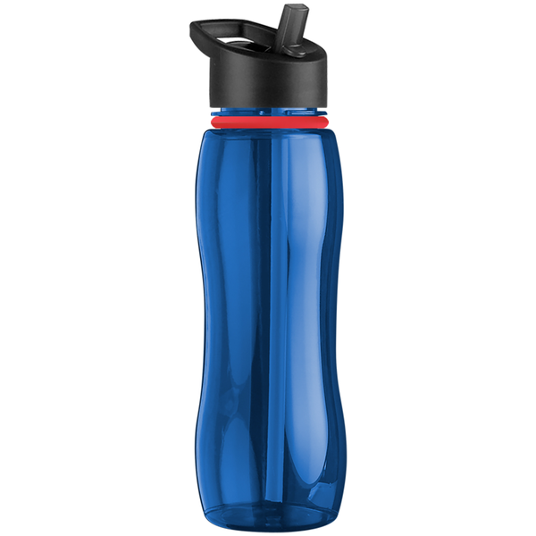 Slim Grip Ring Collar Tritan™ Bottle, 25oz. - Flip Straw Lid