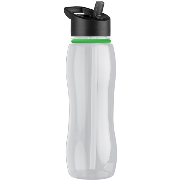 Slim Grip Ring Collar Tritan™ Bottle, 25oz. - Flip Straw Lid