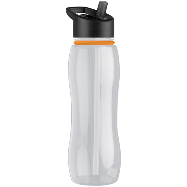 Slim Grip Ring Collar Tritan™ Bottle, 25oz. - Flip Straw Lid