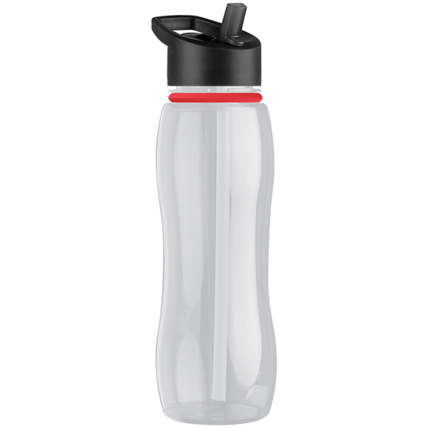 Slim Grip Ring Collar Tritan™ Bottle, 25oz. - Flip Straw Lid