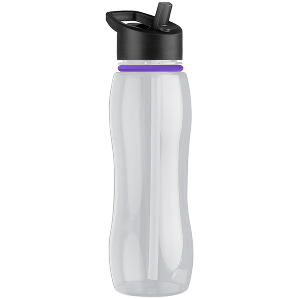 Slim Grip Ring Collar Tritan™ Bottle, 25oz. - Flip Straw Lid