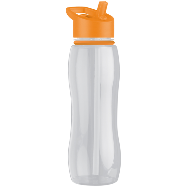 Slim Grip Ring Collar Tritan™ Bottle, 25oz. - Flip Straw Lid