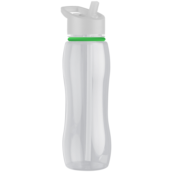 Slim Grip Ring Collar Tritan™ Bottle, 25oz. - Flip Straw Lid