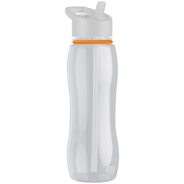 Slim Grip Ring Collar Tritan™ Bottle, 25oz. - Flip Straw Lid