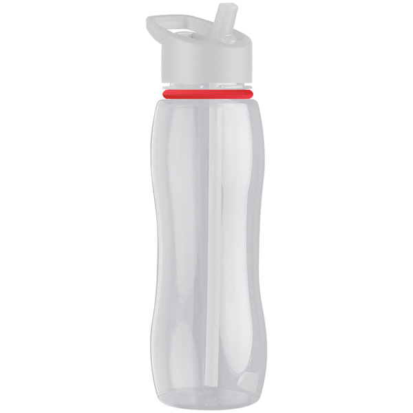 Slim Grip Ring Collar Tritan™ Bottle, 25oz. - Flip Straw Lid