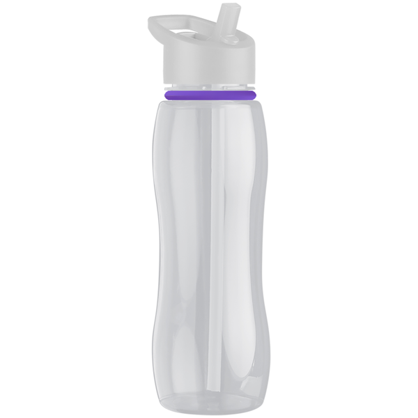 Slim Grip Ring Collar Tritan™ Bottle, 25oz. - Flip Straw Lid