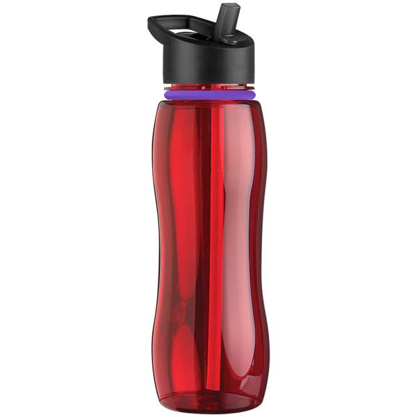 Slim Grip Ring Collar Tritan™ Bottle, 25oz. - Flip Straw Lid