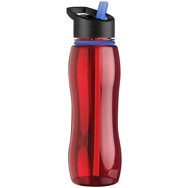 Slim Grip Ring Collar Tritan™ Bottle, 25oz. - Flip Straw Lid