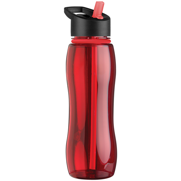 Slim Grip Ring Collar Tritan™ Bottle, 25oz. - Flip Straw Lid