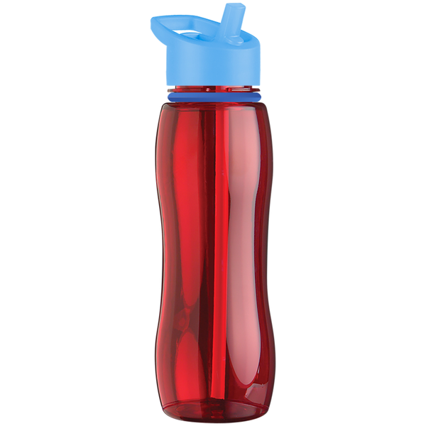 Slim Grip Ring Collar Tritan™ Bottle, 25oz. - Flip Straw Lid