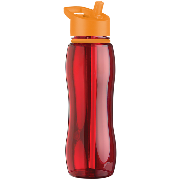 Slim Grip Ring Collar Tritan™ Bottle, 25oz. - Flip Straw Lid