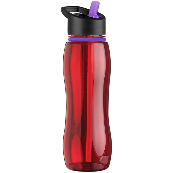 Slim Grip Ring Collar Tritan™ Bottle, 25oz. - Flip Straw Lid