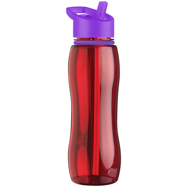 Slim Grip Ring Collar Tritan™ Bottle, 25oz. - Flip Straw Lid