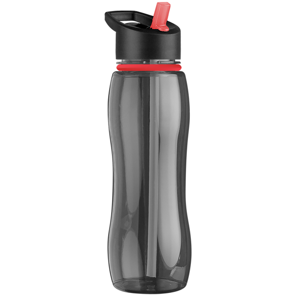 Slim Grip Ring Collar Tritan™ Bottle, 25oz. - Flip Straw Lid