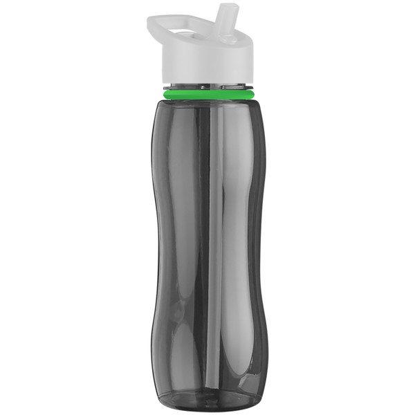Slim Grip Ring Collar Tritan™ Bottle, 25oz. - Flip Straw Lid