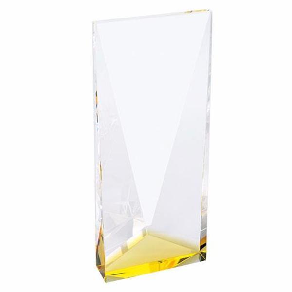 Color Accent Crystal Tower Award, 7-7/8"