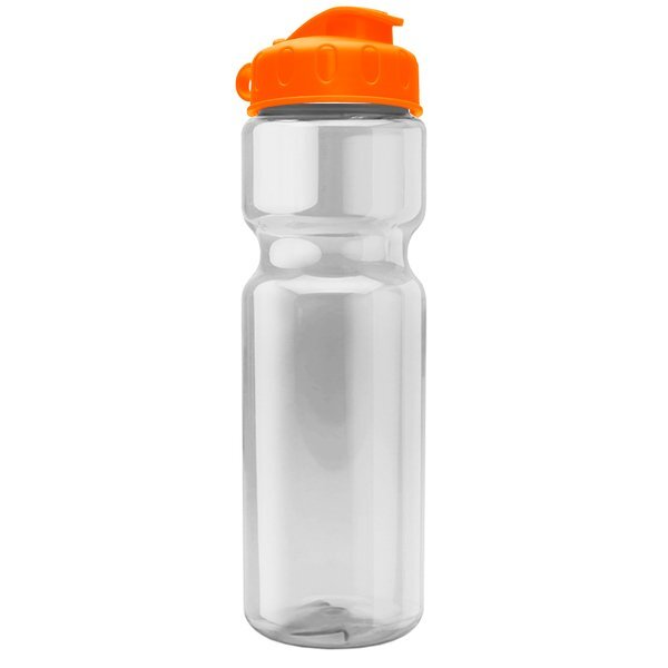 Transparent Sports Bottle, 28oz. - Flip Top Lid