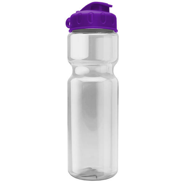 Transparent Sports Bottle, 28oz. - Flip Top Lid