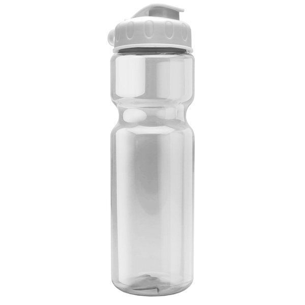 Transparent Sports Bottle, 28oz. - Flip Top Lid