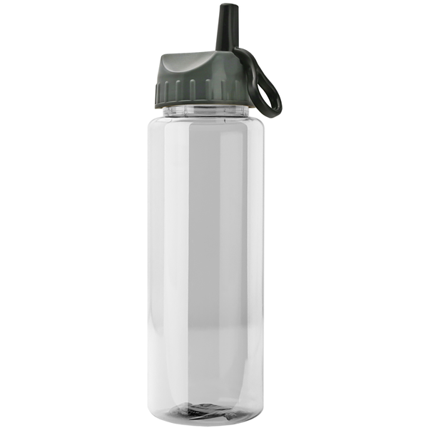 Guzzler Transparent Sport Bottle, 32oz. - Ring Straw Lid