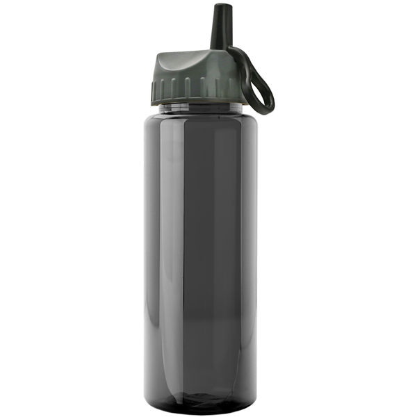 Guzzler Transparent Sport Bottle, 32oz. - Ring Straw Lid