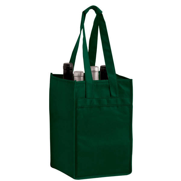 Four Bottle Non-Woven Wine Tote