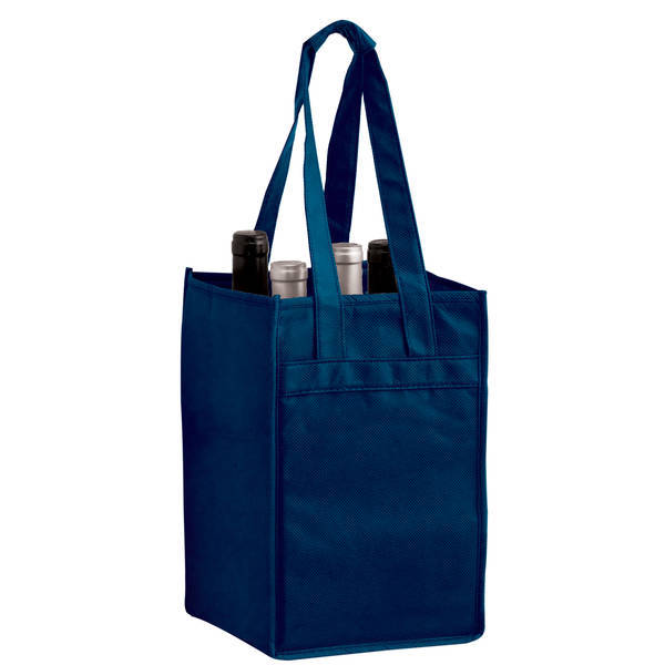 Four Bottle Non-Woven Wine Tote