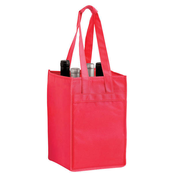 Four Bottle Non-Woven Wine Tote