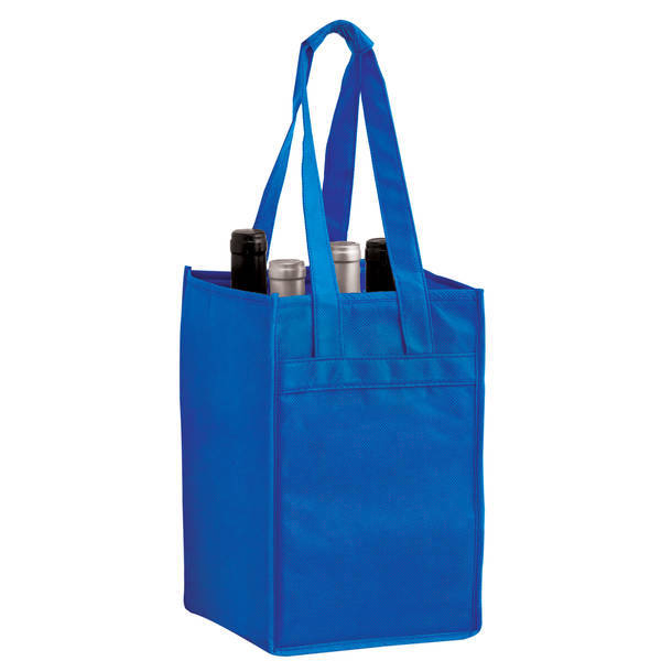 Four Bottle Non-Woven Wine Tote