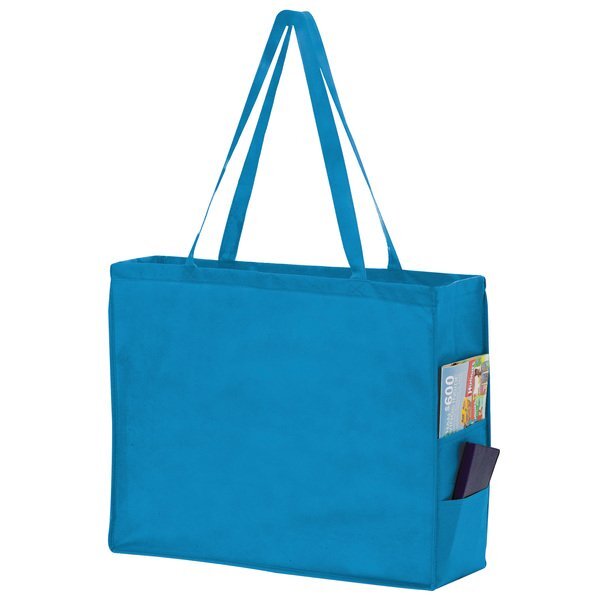 Carry All Large Non-Woven Tote with Side Pockets