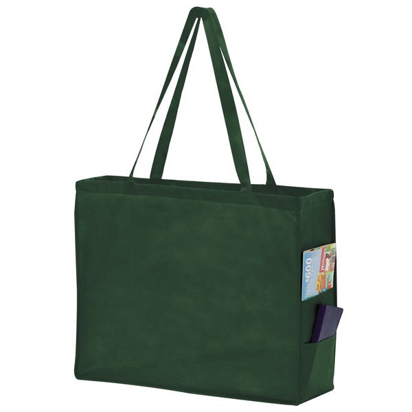 Carry All Large Non-Woven Tote with Side Pockets