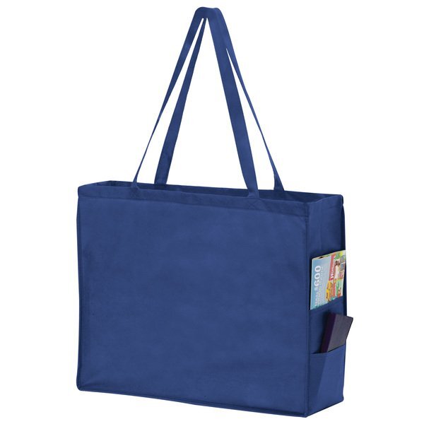 Carry All Large Non-Woven Tote with Side Pockets