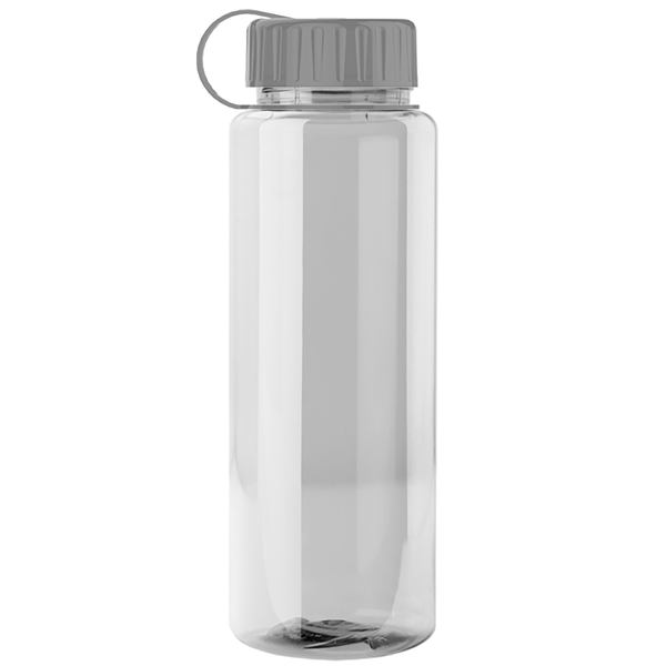 Guzzler Transparent Sport Bottle, 32oz. - Tethered Lid