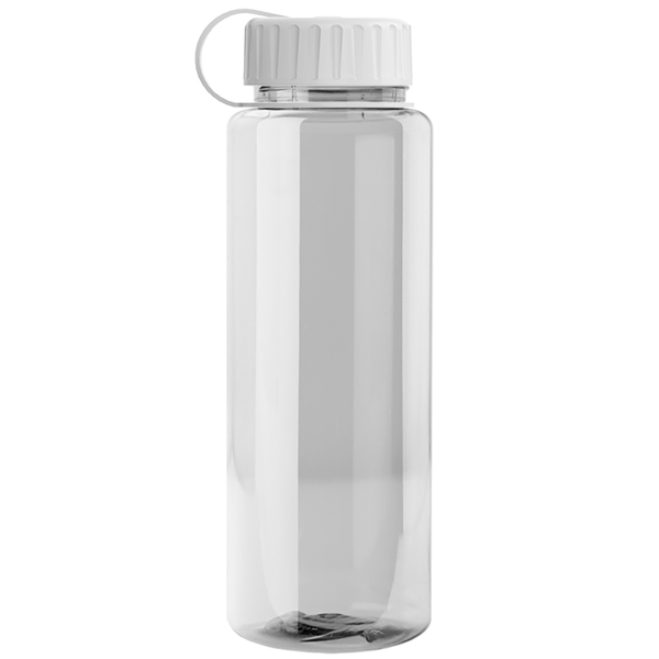 Guzzler Transparent Sport Bottle, 32oz. - Tethered Lid