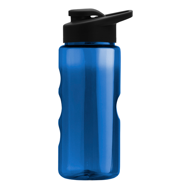Finger Grip Tritan™ Translucent Bottle, 22oz. - Drink Thru Lid
