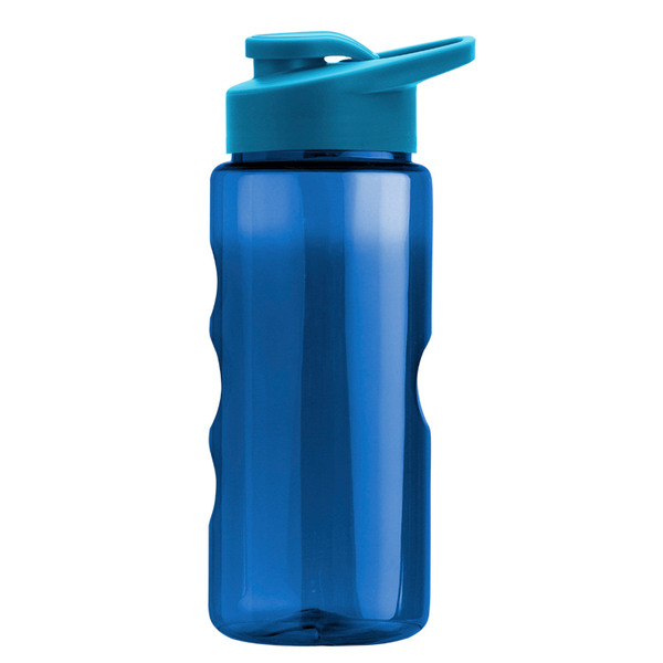 Finger Grip Tritan™ Translucent Bottle, 22oz. - Drink Thru Lid