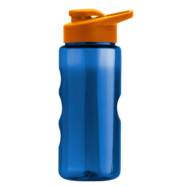 Finger Grip Tritan™ Translucent Bottle, 22oz. - Drink Thru Lid