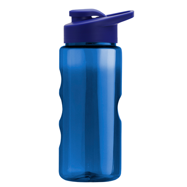 Finger Grip Tritan™ Translucent Bottle, 22oz. - Drink Thru Lid