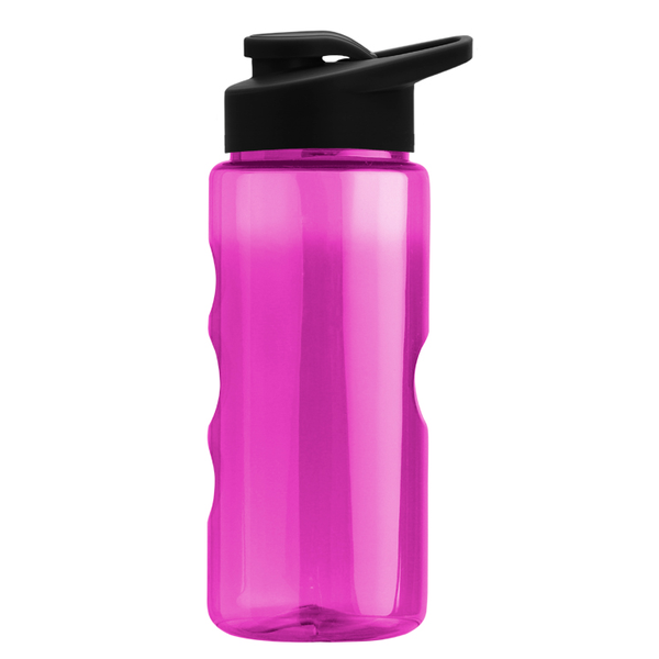 Finger Grip Tritan™ Translucent Bottle, 22oz. - Drink Thru Lid