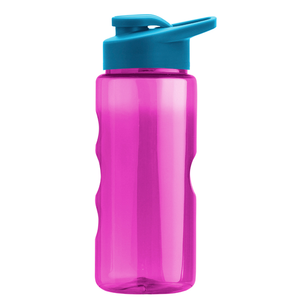 Finger Grip Tritan™ Translucent Bottle, 22oz. - Drink Thru Lid
