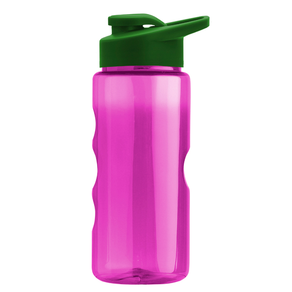 Finger Grip Tritan™ Translucent Bottle, 22oz. - Drink Thru Lid