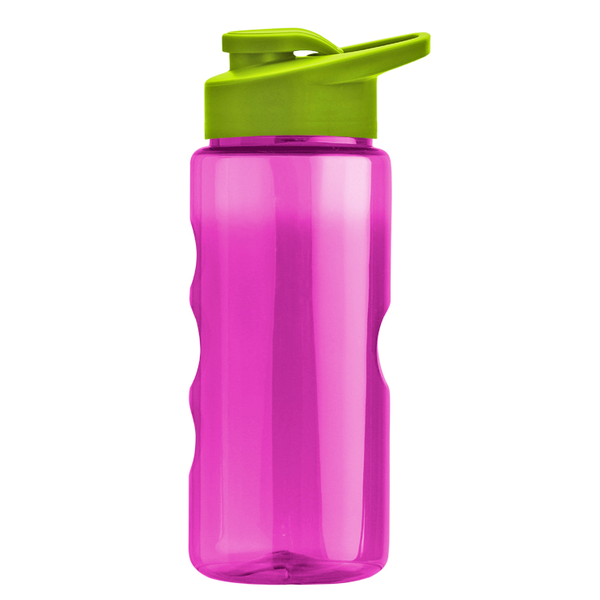 Finger Grip Tritan™ Translucent Bottle, 22oz. - Drink Thru Lid