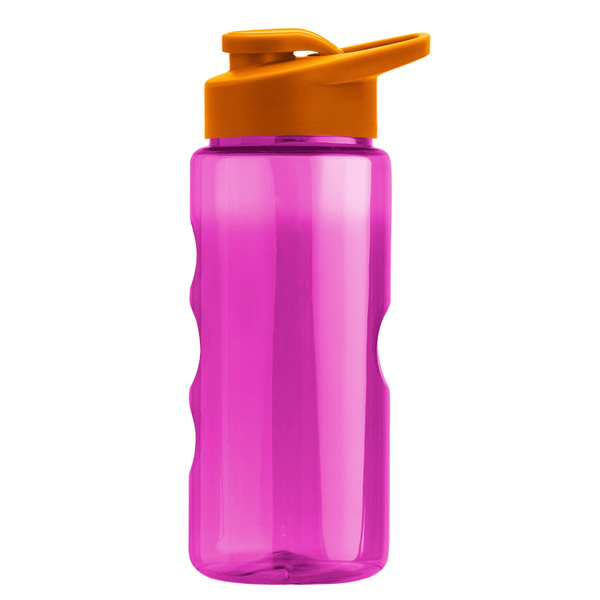 Finger Grip Tritan™ Translucent Bottle, 22oz. - Drink Thru Lid