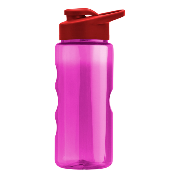 Finger Grip Tritan™ Translucent Bottle, 22oz. - Drink Thru Lid