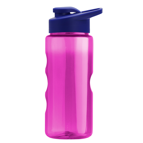 Finger Grip Tritan™ Translucent Bottle, 22oz. - Drink Thru Lid